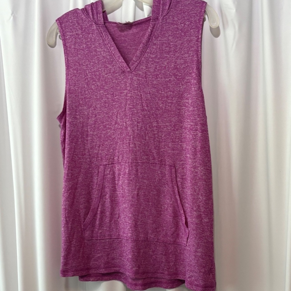 Danskin Purple Hooded Tanktop With Kangaroo Pocket - Women's M (8-10)